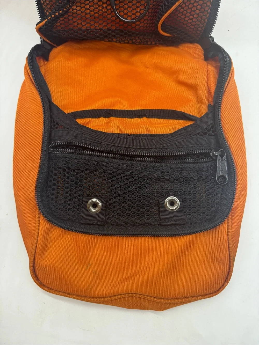 L.L. Bean Orange Canvas Daypack Backpack